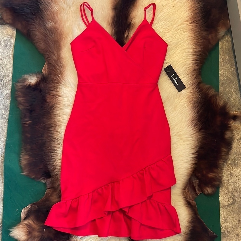 NWT Lulus Red Sealed With a Kiss‎ Bodycon Dress